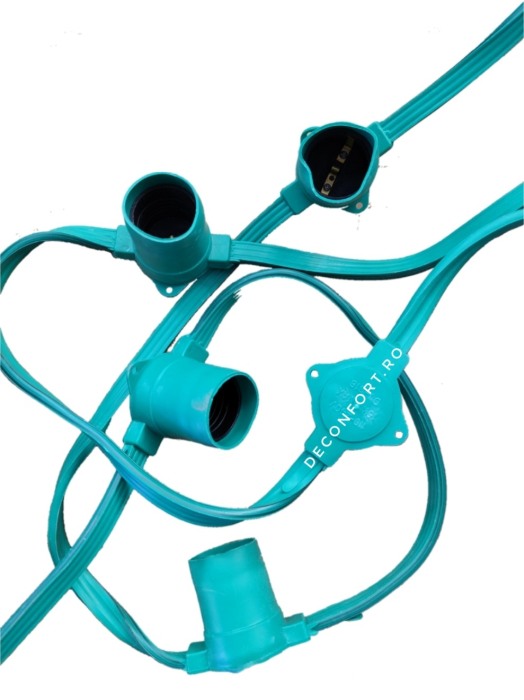 Cordon cablu verde iluminare terasa bec led E27 [2]