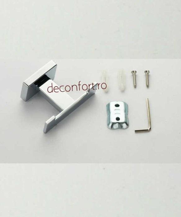 Cuier baie doua brate design liniar  cromat lucios Liner [4]