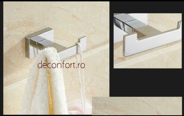 Cuier baie doua brate design liniar  cromat lucios Liner [2]
