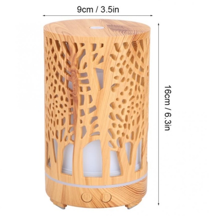 Difuzor uleiuri esențiale aromaterapie Wood Tower lumina led [5]