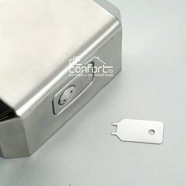 Dispenser detergent lichid 1000ml satinat capacitate mare inchidere cheie [4]