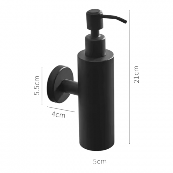 Dispenser detergent lichid negru prindere perete 380ml [2]