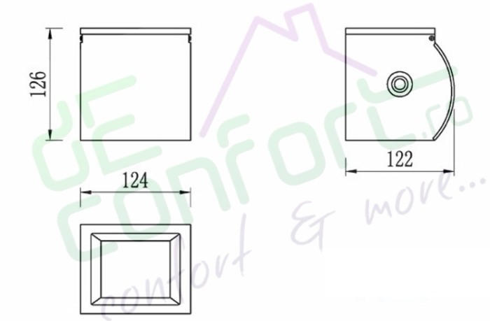 Dispenser inox hartie cu scrumiera rola mica [3]