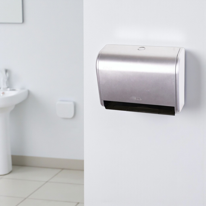 Dispenser prosoape hartie pliate 200 buc Plastic ABS gri [3]