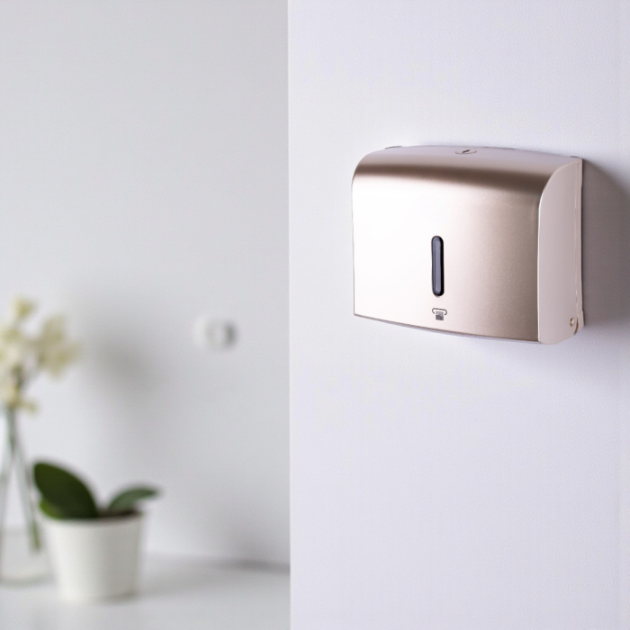 Dispenser prosoape hartie pliate 300 buc plastic ABS auriu [3]