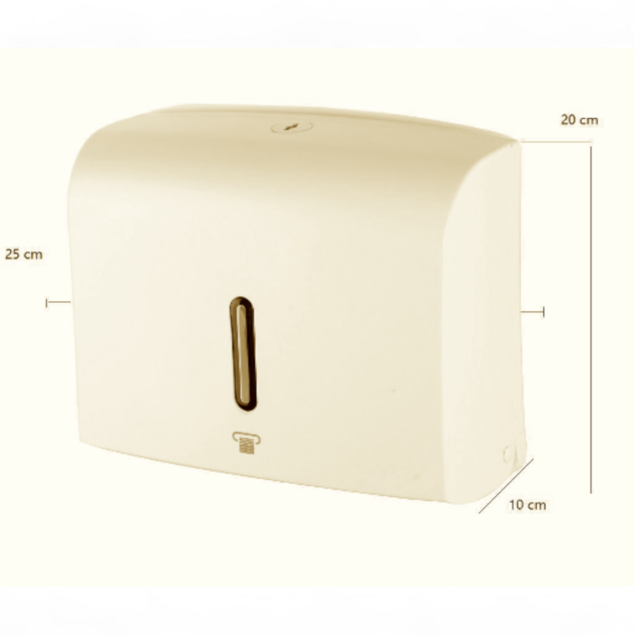 Dispenser servetele pliate inchidere cheie plastic ABS gri [5]