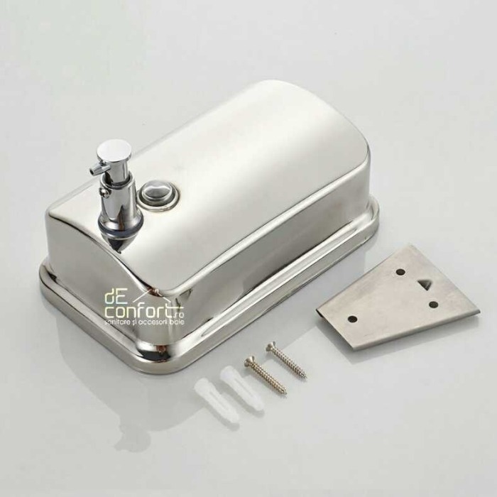 Dispenser sapun lichid 800ml cromat lucios fixare perete [5]