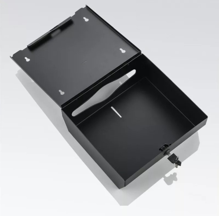 Dispenser servetele hartie negru metalic antivandalism 300buc [3]