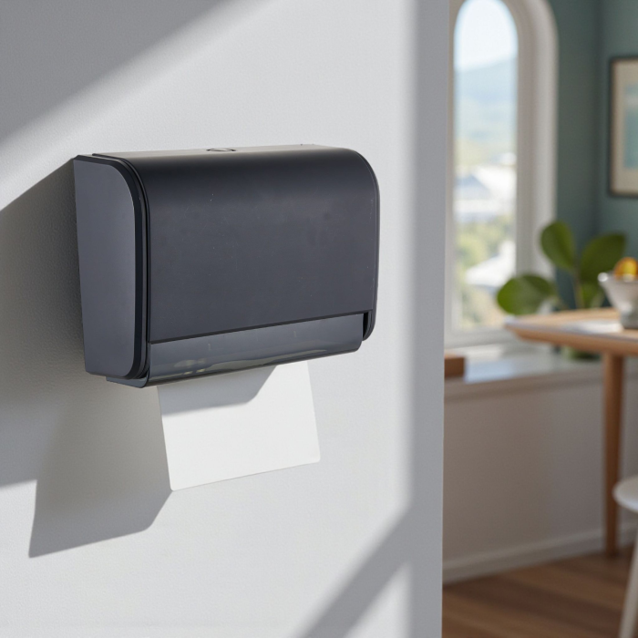 Dispenser servetele hartie pliate negru 200 buc este un produs de calitate superioară, destinat utilizării în spații publice, comerciale sau industriale. [3]