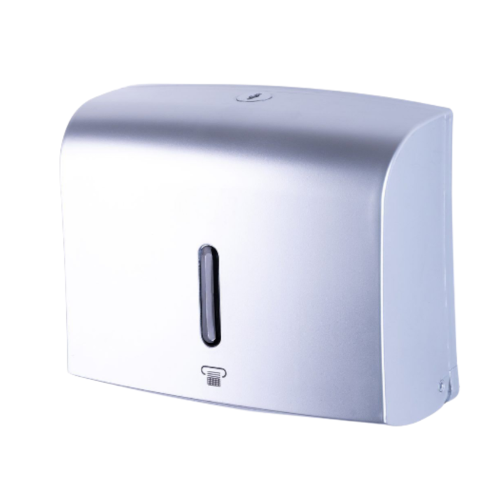 Dispenser servetele pliate inchidere cheie plastic ABS gri [1]