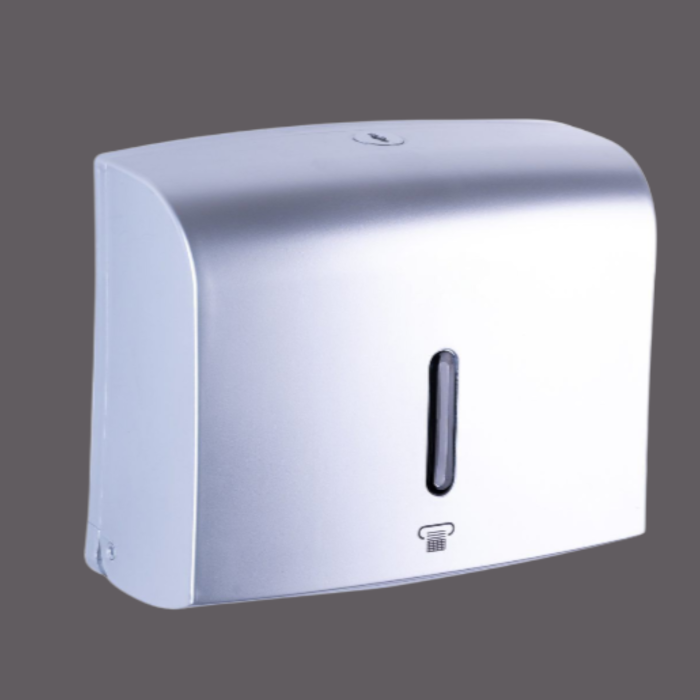 Dispenser servetele pliate inchidere cheie plastic ABS gri [3]