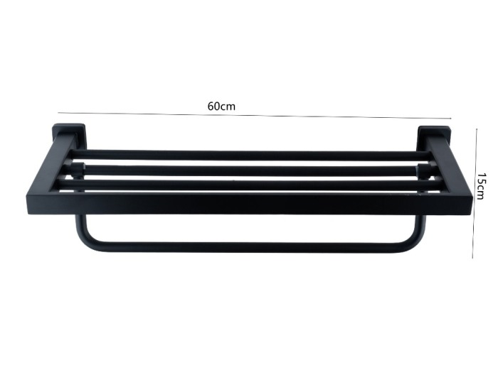 Etajera neagra raft baie rabatabil AGS5 [3]