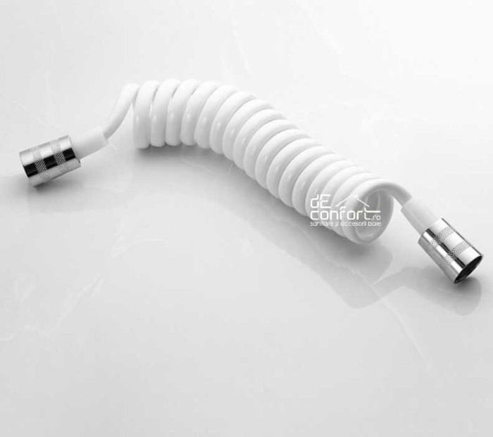 Furtun dus bideu spiralat alb 150cm [2]
