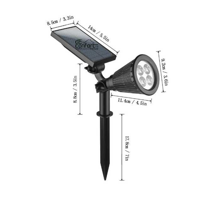 Lampa  led SPOT incarcacator solar si flux lumina dirijabil [3]