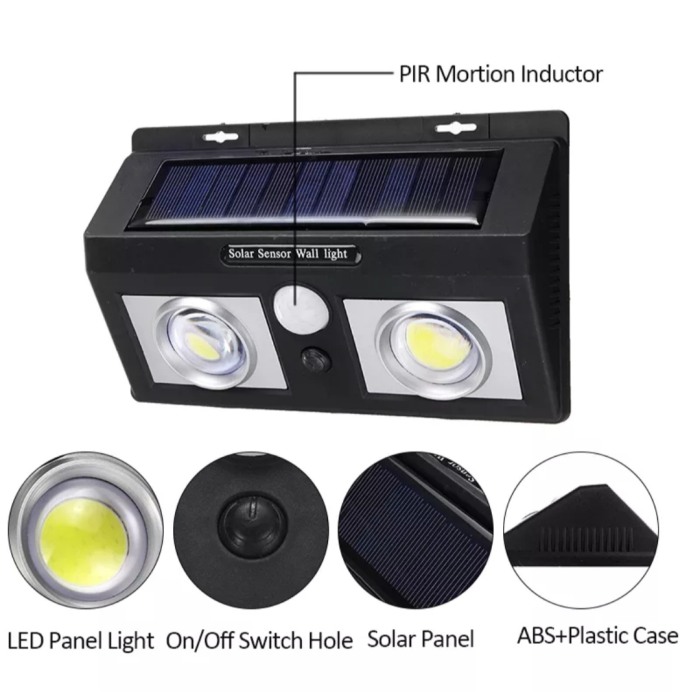 Lampă solară LED cu senzor mișcare și lumina [3]