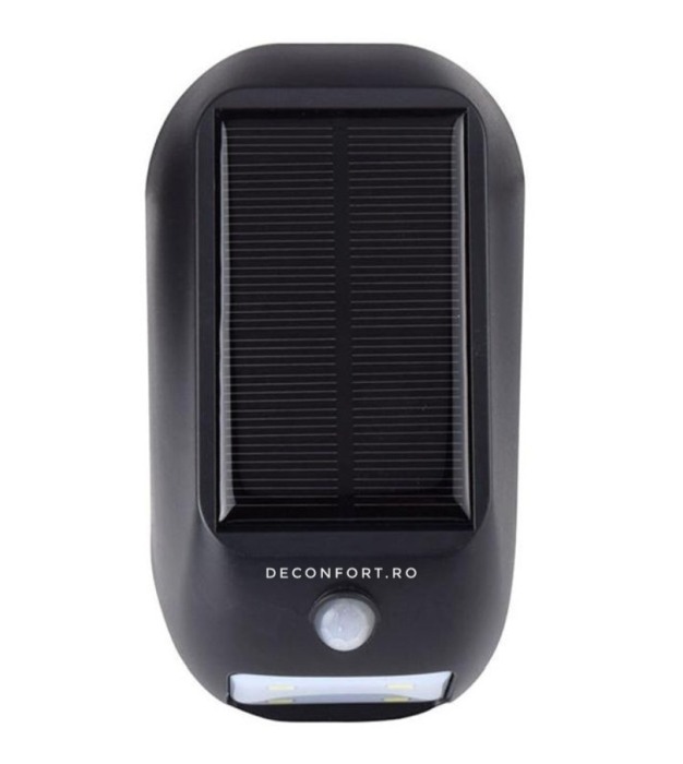 Lampa solara LED senzor miscare montare perete culoare alb-negru [4]