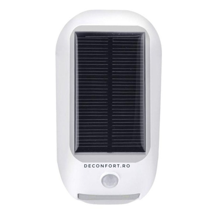 Lampa solara LED senzor miscare montare perete culoare alb-negru [5]