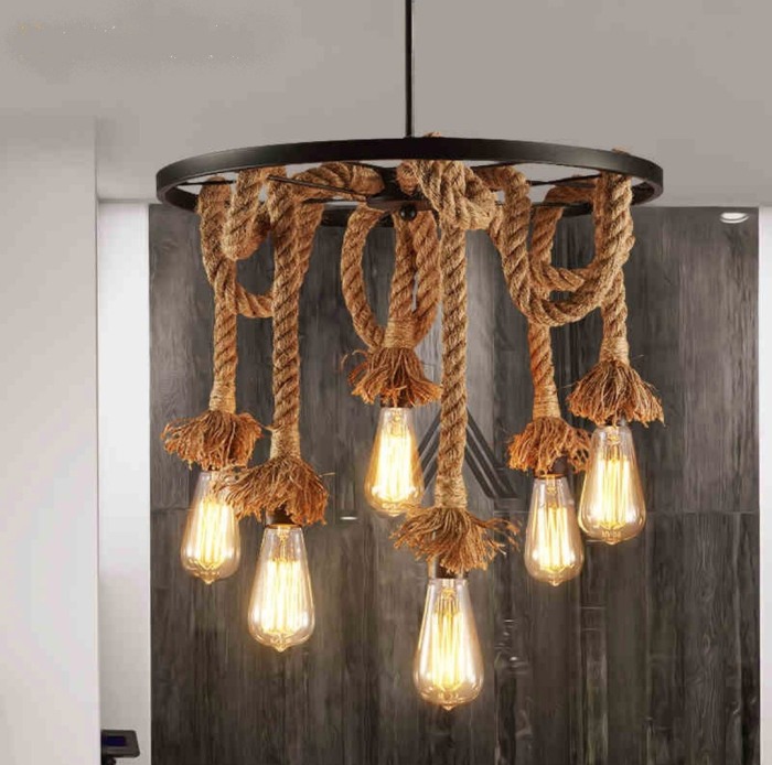 Lustra roata 6 brate sfoara metal [3]