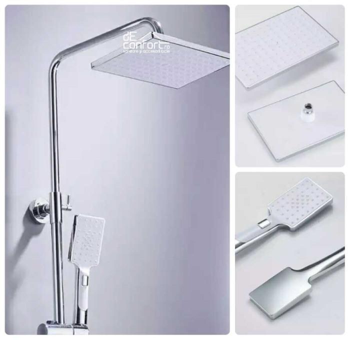Panou cabina dus alb 3 functii aspect slim [5]