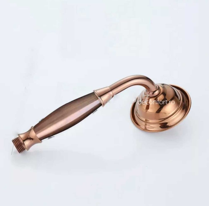 Para dus roz auriu metalica antichizata duze silicon anticalcar  conectare 1/2 Unique RoseGold [2]