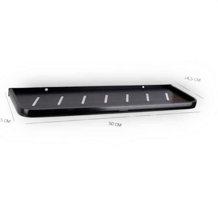 Polita raft baie metalic negru - 50 cm [3]