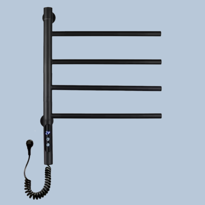 Port-prosop electric baie 4 brate rabatabile negru [2]