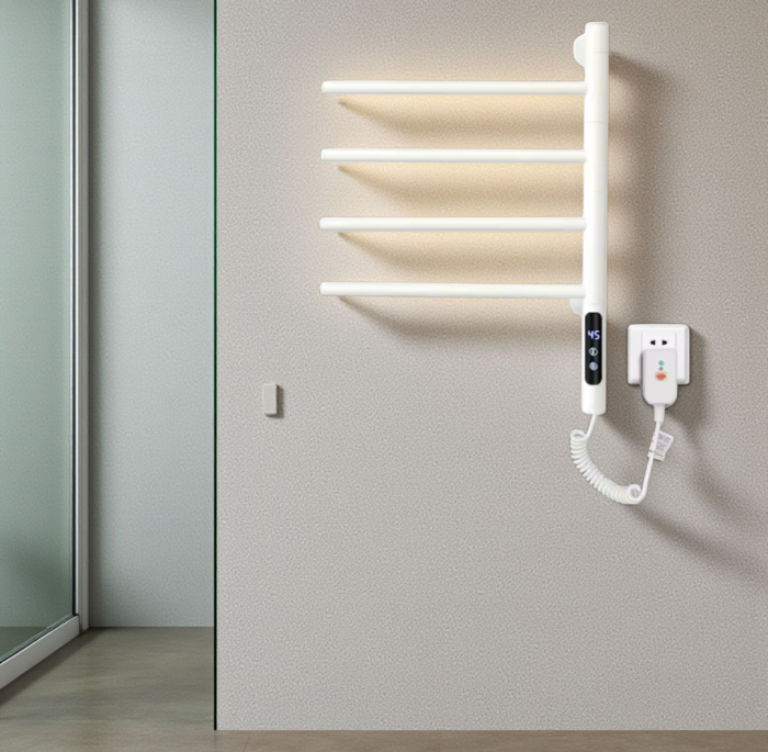 Port-prosop electric baie 4 brate rabatabile alb [3]