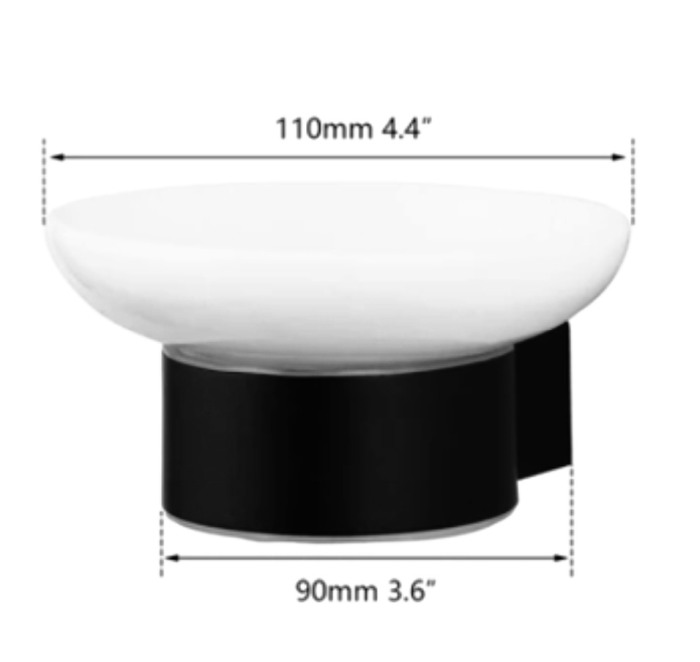 Savoniera alama negru mat pahar sticla AGS5 [4]