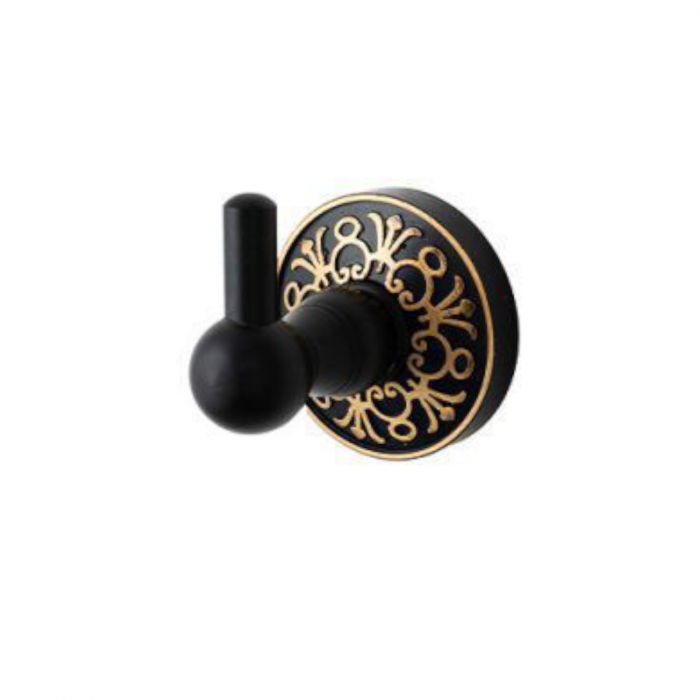Set accesorii baie 7 piese negru auriu Hellen aluminiu [2]