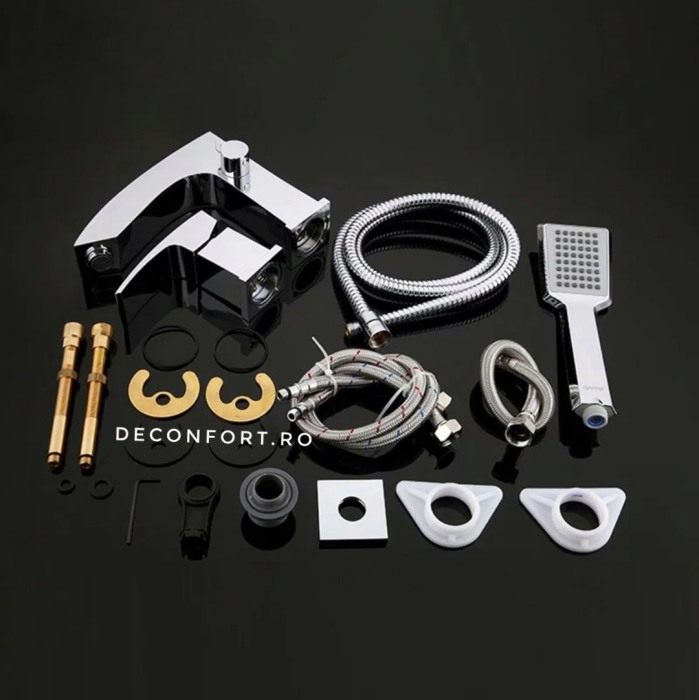 Set dus 3 gauri montare cada aspect cromat incastrabil TrioChrome [3]