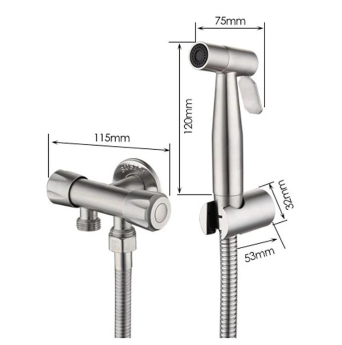 Set dus bideu robinet coltar alama reversibil satinat [5]