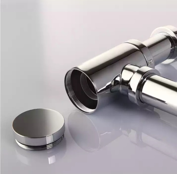 Sifon evacuare lavoar cromat impotriva mirosurilor pahar decantor [3]
