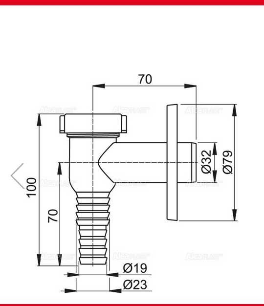 Sifon evacuare masina spalat cromat [2]