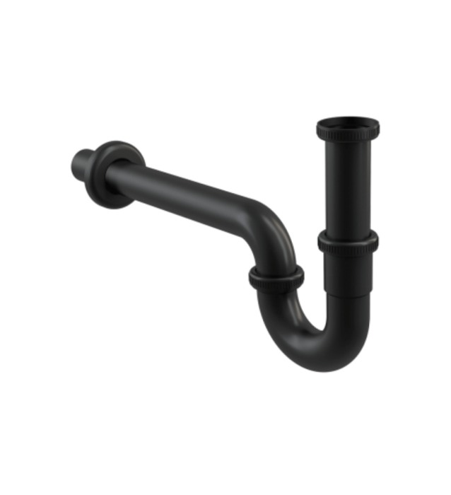 Sifon lavoar metalic U negru mat DN32 [2]