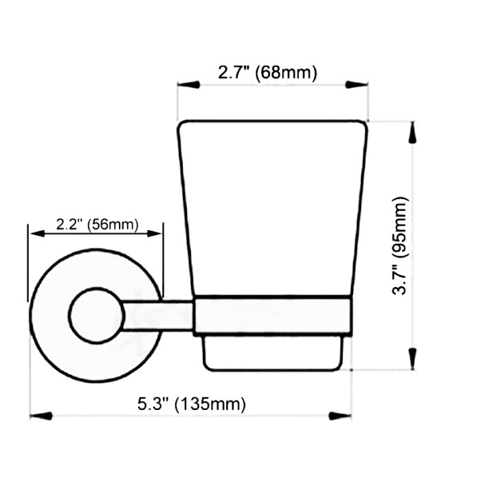 Suport aluminiu antichizat periuta sticla mata AGS2 [2]