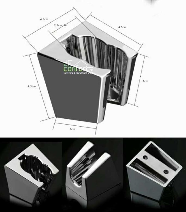 Suport fix para dus cromat cu doua pozitii de fixare [2]