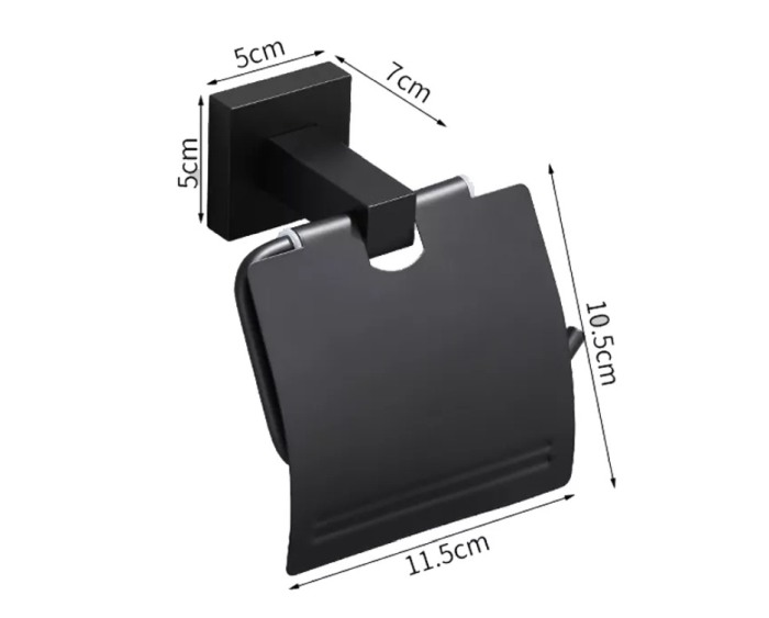Suport hartie igienica MAT culoare neagra [4]