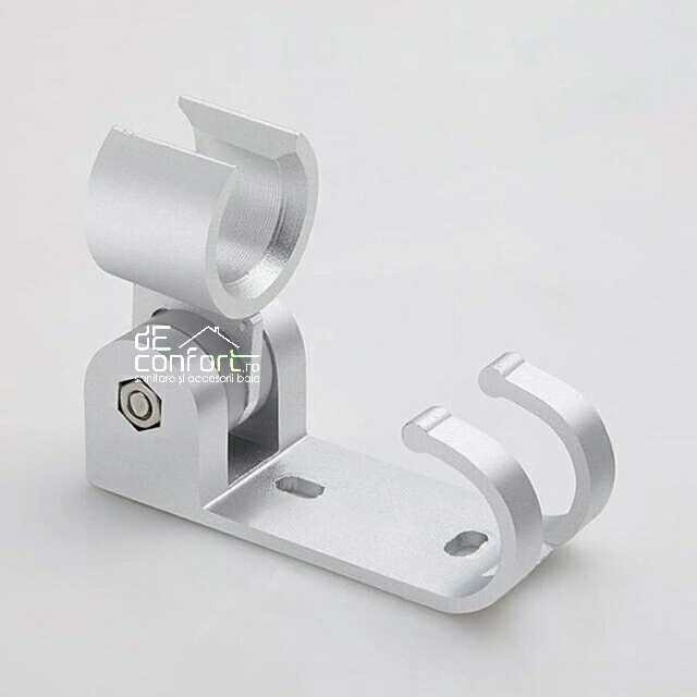 Suport para dus aluminiu reglabil cuier dublu prindere perete [3]