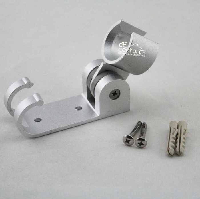 Suport para dus aluminiu reglabil cuier dublu prindere perete [2]