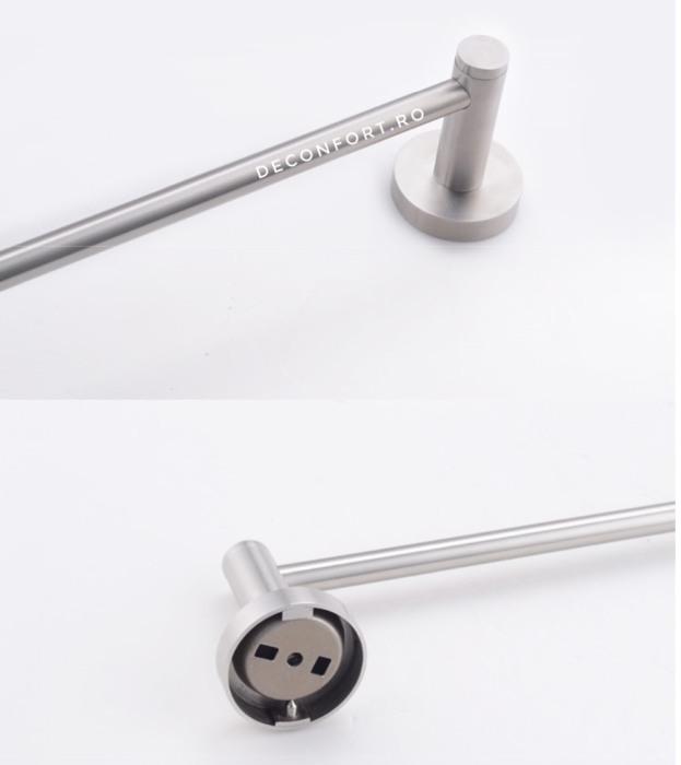 Suport prosop baie inox satinat 60cm bara STEEL prindere stabila perete [2]