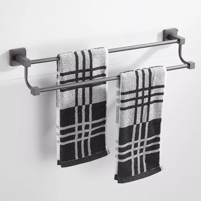 Suport prosop dublu 50cm negru MAT [3]