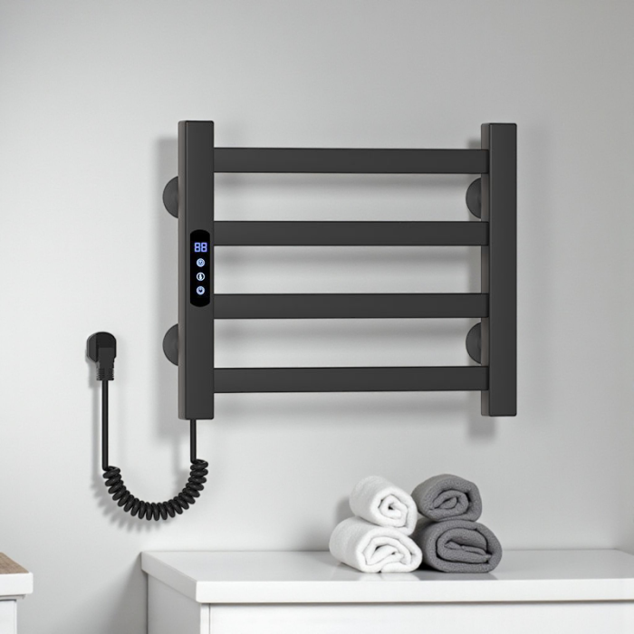 Suport prosop electric 4 elementi culoare culoare negru [2]