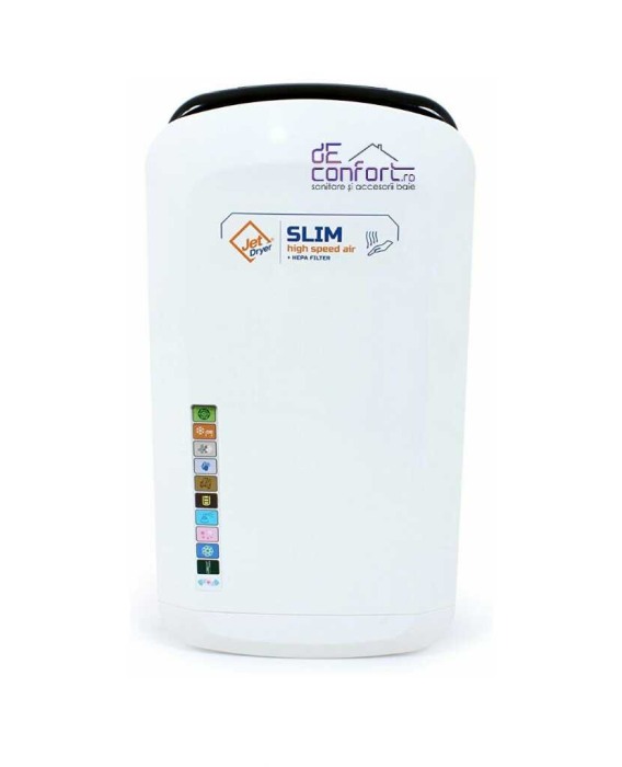Uscator maini senzor JetSlim 1800W carcasa alba filtru hepa  uscare rapida maini [2]