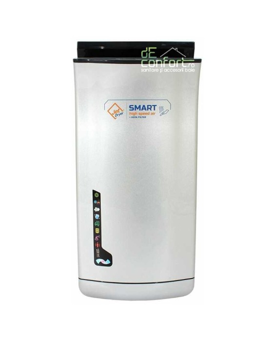 Uscator maini senzor JetSmart argintiu 1800W uscare rapida aer cald rece [2]