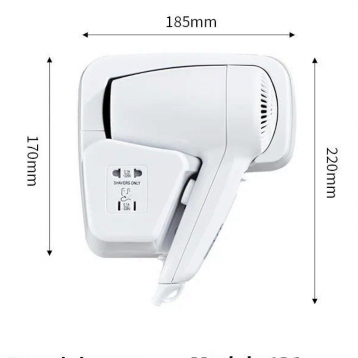 Uscator par profesional auriu1200w cu priza aparat ras [3]