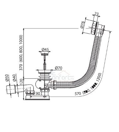 Ventil evacuare cada bronz ANTIC automat [2]
