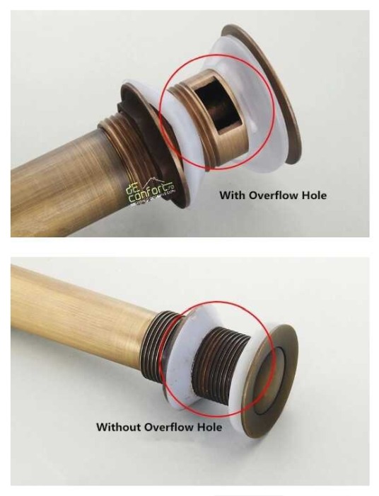 Ventil evacuare lavoar bronz antichizat quick-clack [4]