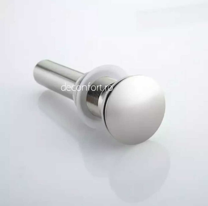 Ventil inox evacuare lavoar dop mare fara preaplin STEEL aspect mat [2]