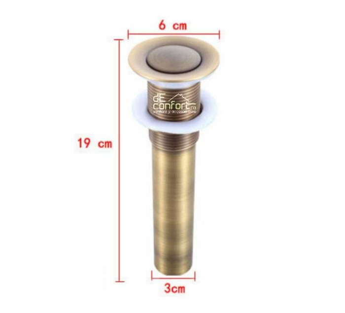 Ventil scurgere chiuveta bronz antichizat quick-clack cu dop mic [4]