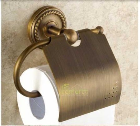 Accesorii baie bronz antichizat retro Verona 6 piese [2]